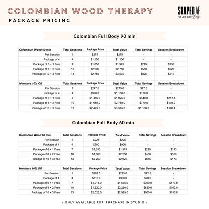 90-minute Full Body Colombian Wood Therapy