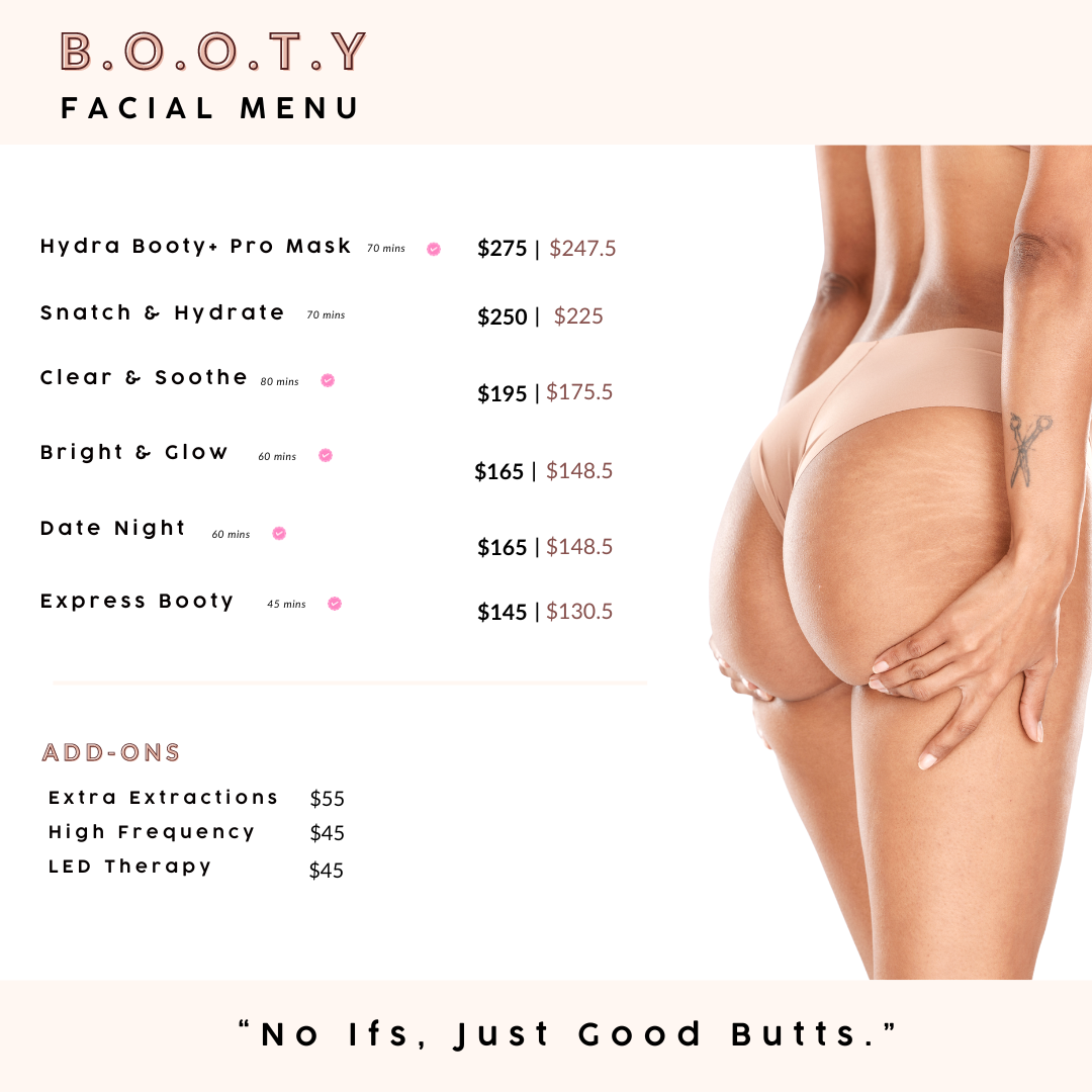 Bright &amp; Glow Booty Facial