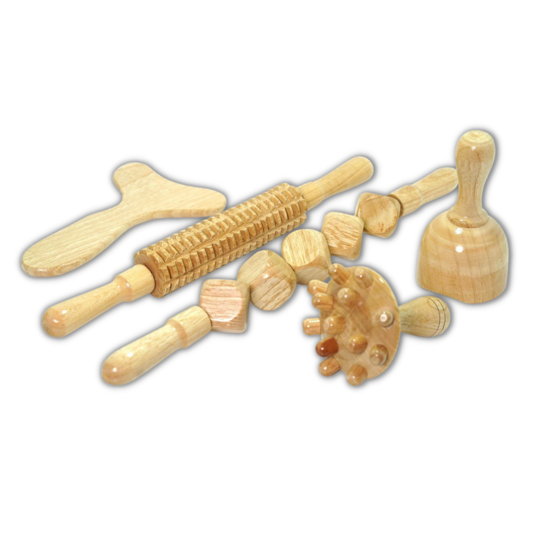 5 Piece Colombian Wood Therapy Set